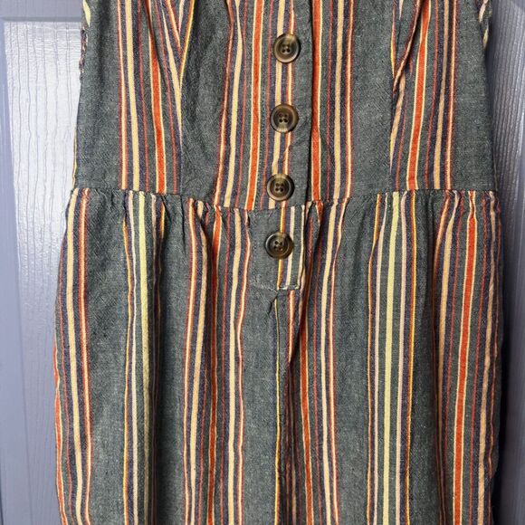 American Eagle Colorful Striped Vneck Straight Leg Jumpsuit Romper Size XS - Picture 7 of 14